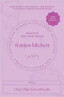 healthylife Franjos Kitchen Choc Chip Tanker Topper Lactation Biscuits offer