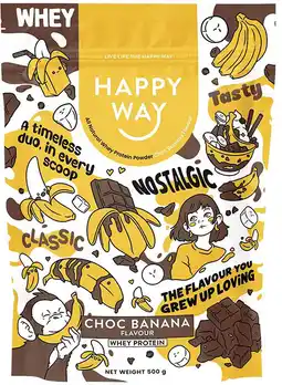 healthylife Happy Way Whey Protein Powder Choc Banana offer