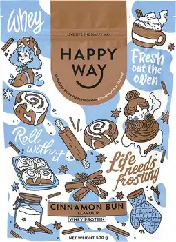 healthylife Happy Way Whey Protein Powder Cinnamon Bun offer