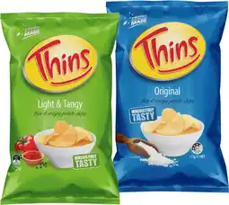 IGA Thins Chips 150‑175g Selected Varieties offer
