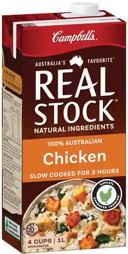 IGA Campbell’s Real Stock Selected Varieties offer