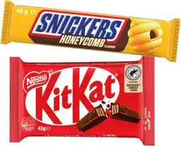 IGA Nestlé, Mars or Snickers Medium Bars 35‑50g Selected Varieties offer