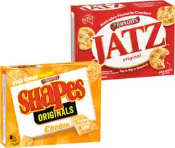 IGA Arnott’s Shapes 130‑190g, Jatz 225g or Clix 250g Selected Varieties offer