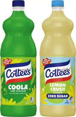 IGA Cottee’s Cordial Selected Varieties offer