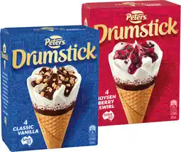 IGA Peters Drumstick 4 Pack or Minis 6 Pack Selected Varieties offer