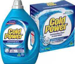 IGA Cold Power Laundry Liquid 2 Litre, Powder 2kg or Capsules 29 Pack Selected Varieties offer