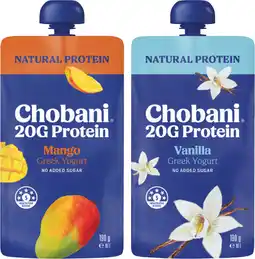 IGA Chobani Protein Greek Yogurt Pouch Selected Varieties offer