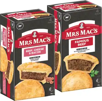 IGA Mrs Mac’s Pies Selected Varieties offer