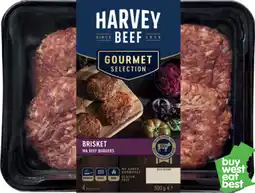 IGA Harvey Beef Gourmet Selection Brisket Beef Burgers offer