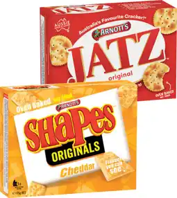 IGA Arnott’s Shapes 120-190g, Jatz 225g or Clix 250g Selected Varieties offer