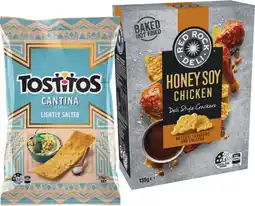 IGA Tostitos Tortilla Chips 165‑175g or Red Rock Deli Crackers 115‑135g Selected Varieties offer
