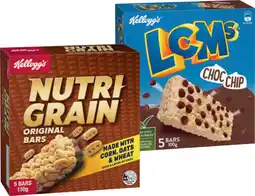 IGA Kellogg’s LCMs or Nutri‑Grain Bars 5 Pack Selected Varieties offer