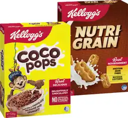 IGA Kellogg’s Cereal Nutri‑Grain 470g, Coco Pops 535g or Special K Original 500g offer