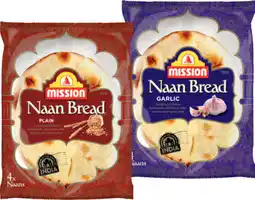 IGA Mission Naan Bread Selected Varieties offer