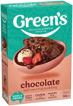 IGA Green’s Self‑Saucing Pudding Mix Selected Varieties offer
