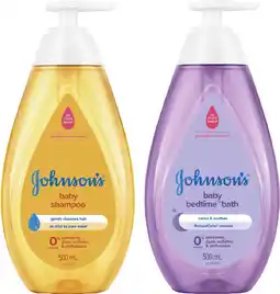 IGA Johnson’s Baby Bedtime Bath or Conditioning Shampoo 500mL Selected Varieties offer