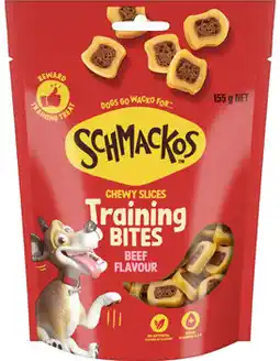 IGA Schmackos Training Bites Dog Treats 130‑155g Selected Varieties offer