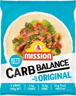 IGA Mission Carb Balance Wraps Selected Varieties offer