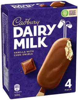 IGA Cadbury Ice Cream Sticks Selected Varieties offer