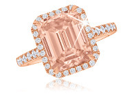 Grahams Jewellers 9ct Rose Gold Morganite and Diamond Ring offer