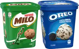 IGA Nestlé Milo or Oreo Ice Cream 1.2 Litre offer