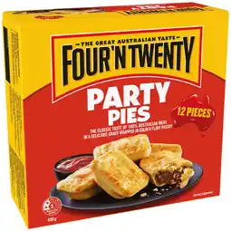 IGA Four’N Twenty Party Pies or Sausage Rolls 12 Pack offer