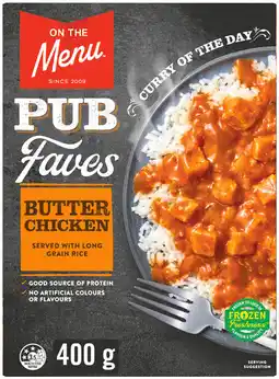IGA On The Menu Pub Faves Butter Chicken Selected Varieties offer