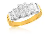Grahams Jewellers 14ct Yellow Gold &#039;Eminence&#039; Ring with 1 Carat of Diamonds offer