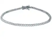 9ct White Gold 1/3 Carat Diamond Tennis 17.5cm Bracelet