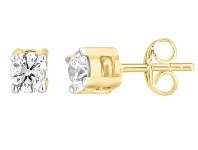 Shiels 9ct Yellow Gold 0.05 Carat Diamond Stud Earrings offer