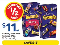 Ritchies Cadbury Favourites Varieties offer