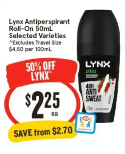 IGA Lynx Antiperspirant Roll-On offer
