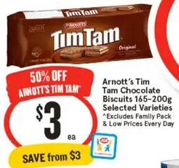 IGA Arnott's Tim Tam Chocolate Biscuits offer
