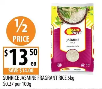 Supabarn Sunrice Jasmine Fragrant Rice offer