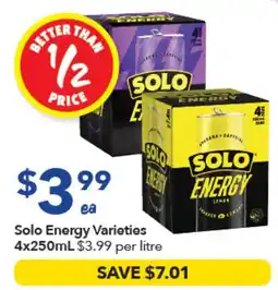 Ritchies Solo Energy Varieties offer