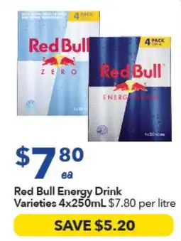 Ritchies Red Bull Energy Drink Varieties offer
