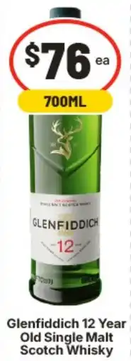 IGA Glenfiddich 12 Year Old Single Malt Scotch Whisky offer
