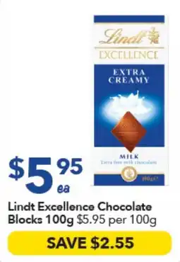 Ritchies Lindt Excellence Chocolate Blocks offer