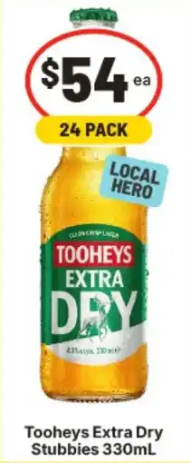 IGA Tooheys Extra Dry Stubbies offer