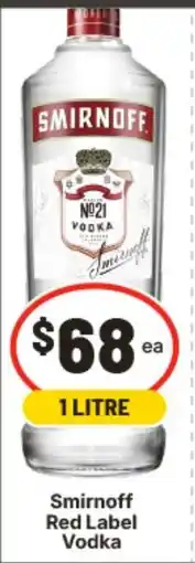 IGA Smirnoff Red Label Vodka offer