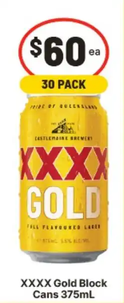 IGA XXXX Gold Block Cans offer
