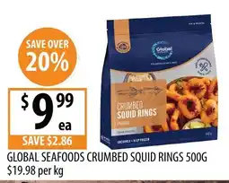 Supabarn Global Seafoods Crumbed Squid Rings offer