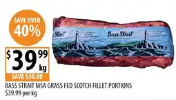 Supabarn Bass Strait MSA Grass Fed Scotch Fillet Portions offer