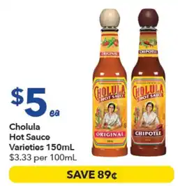 Ritchies Cholula hot sauce varieties offer