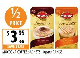 Supabarn Moccona Coffee Sachets 10 pack Range offer