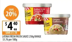Supabarn Latina Fresh Pasta Sauce offer