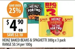Supabarn Heinz Baked Beans & Spaghetti offer