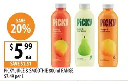 Supabarn Picky Juice & Smoothie 800ml Range offer