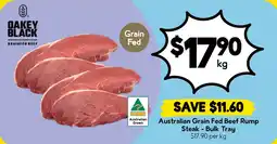 Drakes Oakey Black Australian Grain Fed Beef Rump Steak - Bulk Tray offer