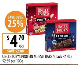 Supabarn Uncle Tobys Protein Muesli Bars offer